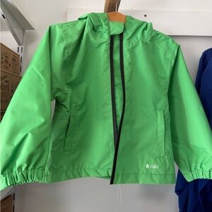 Oaki Kids Bright Green Waterproof Raincoat